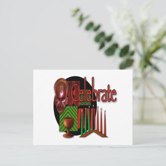 Celebrate Postkarte (Stehend Vorderseite)