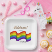 Celebrate Pride 7" Round Paper Plate Pappteller (Party)