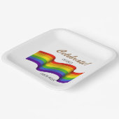 Celebrate Pride 7" Round Paper Plate Pappteller (Gewinkelt)