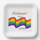 Celebrate Pride 7" Round Paper Plate Pappteller (Vorderseite)