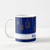 Celebrate Ramadan Kareem Blue White Kaffeetasse (Links)