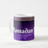 Celebrate Ramadan Kareem Blue White Kaffeetasse (Vorderseite Links)