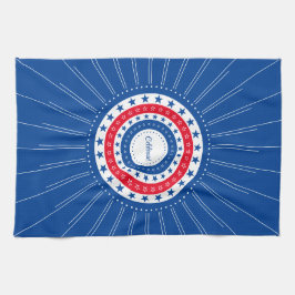 Celebrate Red, White und Blue Stars Geschirrtuch