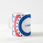 Celebrate Red, White und Blue Stars Kaffeetasse (Vorderseite Links)