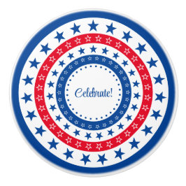 Celebrate Red, White und Blue Stars Keramikknauf
