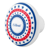 Celebrate Red, White und Blue Stars Keramikknauf (Rechts)