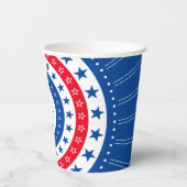Celebrate Red, White und Blue Stars Pappbecher (Rückseite)