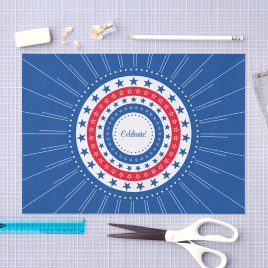 Celebrate Red, White und Blue Stars Seidenpapier (Handwerk)