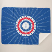 Celebrate Red, White und Blue Stars Sherpadecke (Vorderseite (Horizontal))