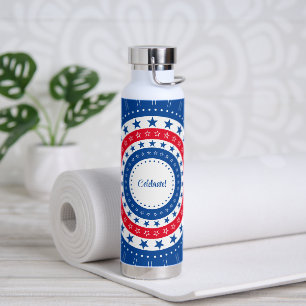 Celebrate Red, White und Blue Stars Trinkflasche