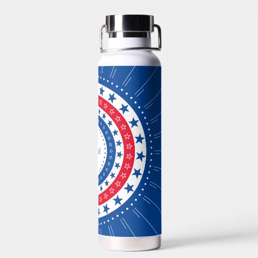 Celebrate Red, White und Blue Stars Trinkflasche (Rückseite)
