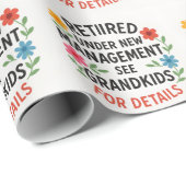 Celebrate Retirement Colorful Typografy Spaß Geschenkpapier (Rolleneckpunkt)