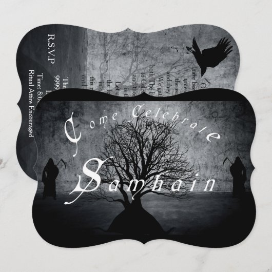 Celebrate Samhain Einladung (Vorne/Hinten)