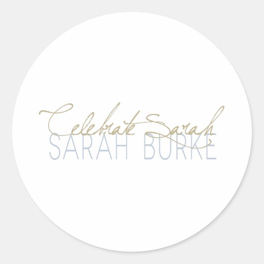 Celebrate Sarah Runder Aufkleber (Vorderseite)