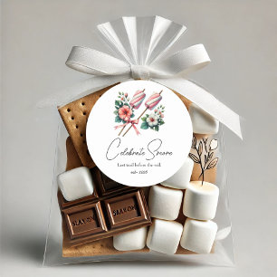 Celebrate S'mores Kit Camp Bride Bachelorette Runder Aufkleber