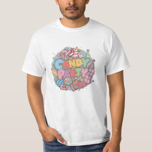 Celebrate Sugar mit Candy Art T-Shirt (Vorderseite)