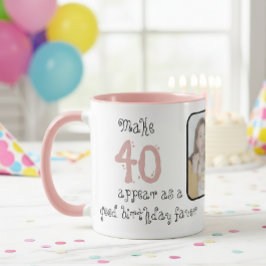 Celebrate the 40th Birthday in Style, Personalized Tasse