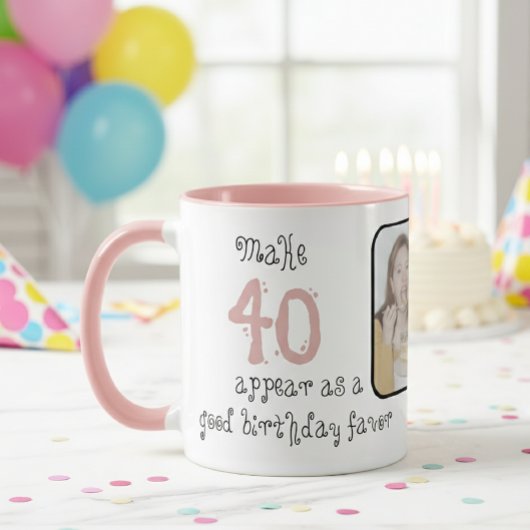Celebrate the 40th Birthday in Style, Personalized Tasse