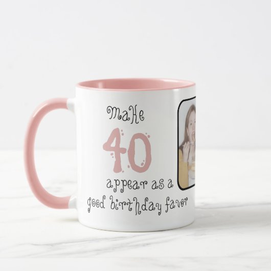 Celebrate the 40th Birthday in Style, Personalized Tasse (Links)