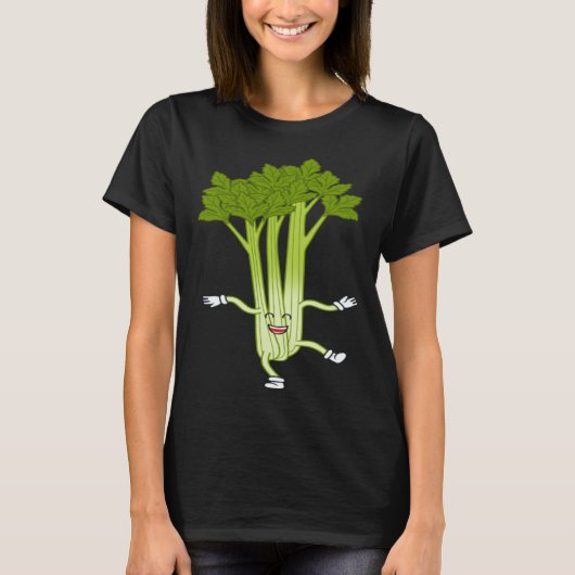 Celebrate the Celery Ironic Food Quote Vegetables T-Shirt (Vorderseite)