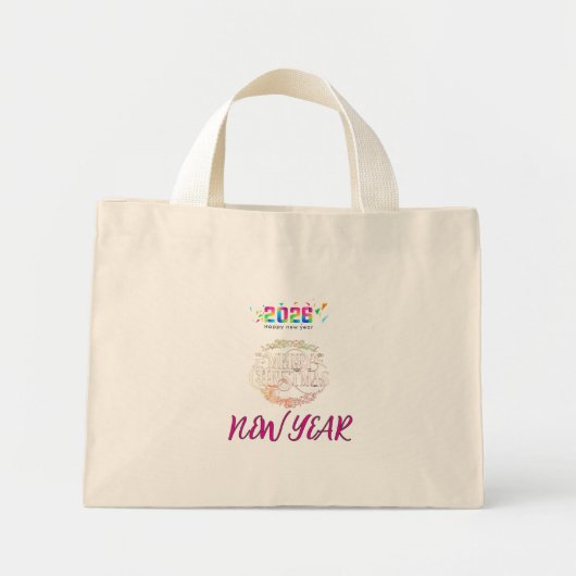 Celebrate the New Year in style with Tote Bag Mini Stoffbeutel (Vorne)