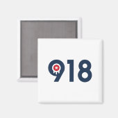 Celebrate The Nine One Eight Tulsa Oklahoma 918 Ar Magnet (Vorderseite/Rückseite)