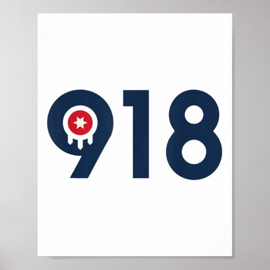 Celebrate The Nine One Eight Tulsa Oklahoma 918 Ar Poster (Vorne)