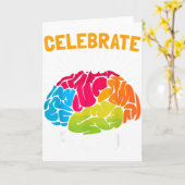 Celebrate The Spectrum Vibrant Brain  Karte (Gelbe Blume)