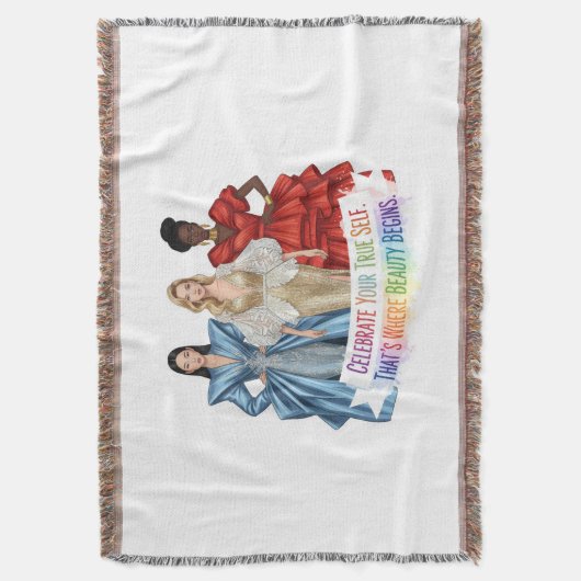 Celebrate True Self Sticker Decke (Vorderseite Vertikal)