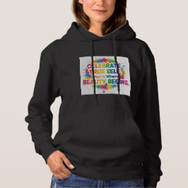 Celebrate True Self Sticker Hoodie