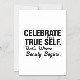 Celebrate True Self Sticker Magneteinladung