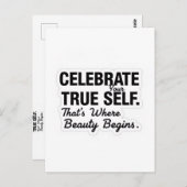 Celebrate True Self Sticker Postkarte (Vorne/Hinten)