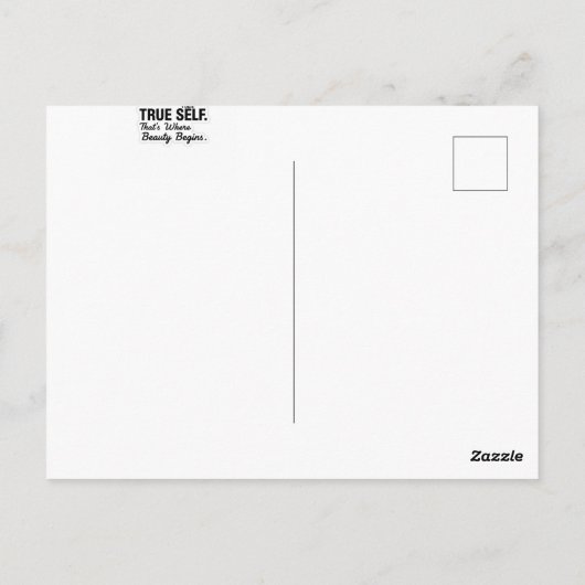 Celebrate True Self Sticker Postkarte (Rückseite)