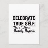 Celebrate True Self Sticker Postkarte (Vorderseite)