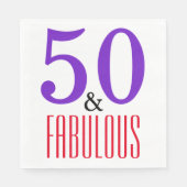 Celebrate Turning 50 und fabelhaft Serviette (Vorderseite)