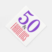 Celebrate Turning 50 und fabelhaft Serviette (Ecke)