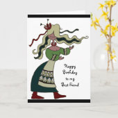 Celebrate und Dance Ukraine Folk Art Karte (Gelbe Blume)