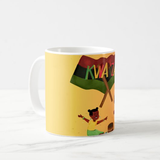 "Celebrate Unity: Eine fröhliche Kwanzaa-Ansammlun Kaffeetasse (Vorderseite Links)