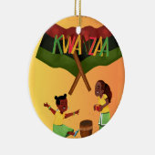 "Celebrate Unity: Eine fröhliche Kwanzaa-Ansammlun Keramik Ornament (Rechts)