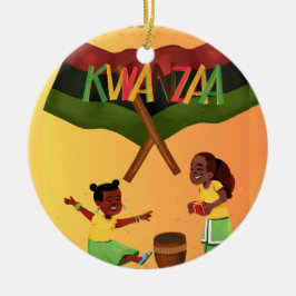 "Celebrate Unity: Eine fröhliche Kwanzaa-Ansammlun Keramik Ornament