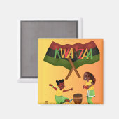 "Celebrate Unity: Eine fröhliche Kwanzaa-Ansammlun Magnet (Vorderseite/Rückseite)