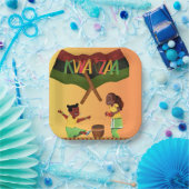 "Celebrate Unity: Eine fröhliche Kwanzaa-Ansammlun Pappteller (Party)