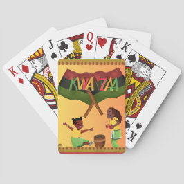"Celebrate Unity: Eine fröhliche Kwanzaa-Ansammlun Spielkarten