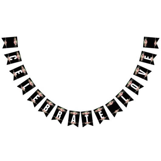 CELEBRATE Wedding Banner mit rosa Rosen (Alle)