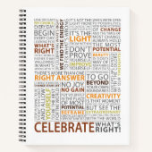 Celebrate What's Right 8.5x11 Notebook - Lined Notizblock (Vorderseite)