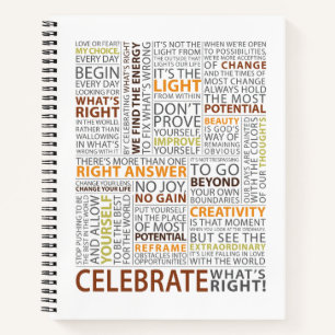Celebrate What's Right 8.5x11 Notebook - Lined Notizblock