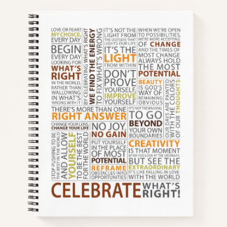 Celebrate What's Right 8.5x11 Notebook - Lined Notizblock