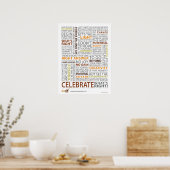 Celebrate What's Right Poster 18"x24" (Küche)