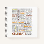 Celebrate What's Right Square Notebook - Blank Notizblock (Vorderseite)