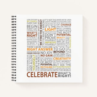 Celebrate What's Right Square Notebook - Lined Notizblock